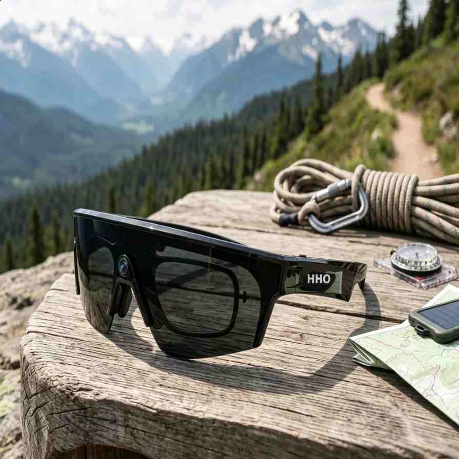 HHO AI Sports Glasses| 13MP Camera, Open-Ear Audio, Real-Time Translation, IP64 Waterproof