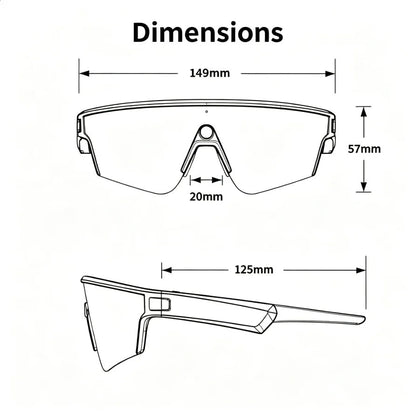HHO AI Sports Glasses| 13MP Camera, Open-Ear Audio, Real-Time Translation, IP64 Waterproof
